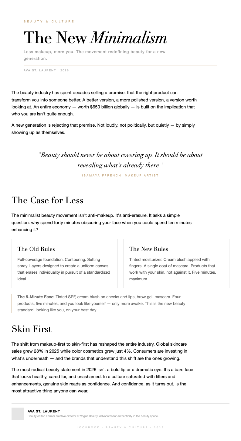 Fashion Lookbook Blog Post